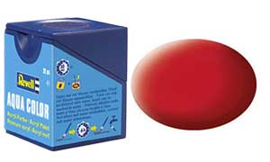 Revell 36136, 36 RAL 3002 Carmine red matt (H 174), 18 ml., acrylic water-based paint "Revell Aqua-color" (карминный красный матовый, 18 мл., акриловая водоразбавляемая краска «Ревелл Аква Колор»)