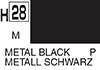 H28 Metal Black metallic, aqueous hobby color paint 10 ml. (Металлический Чёрный металлик, краска акриловая водная 10 мл.), подробнее...